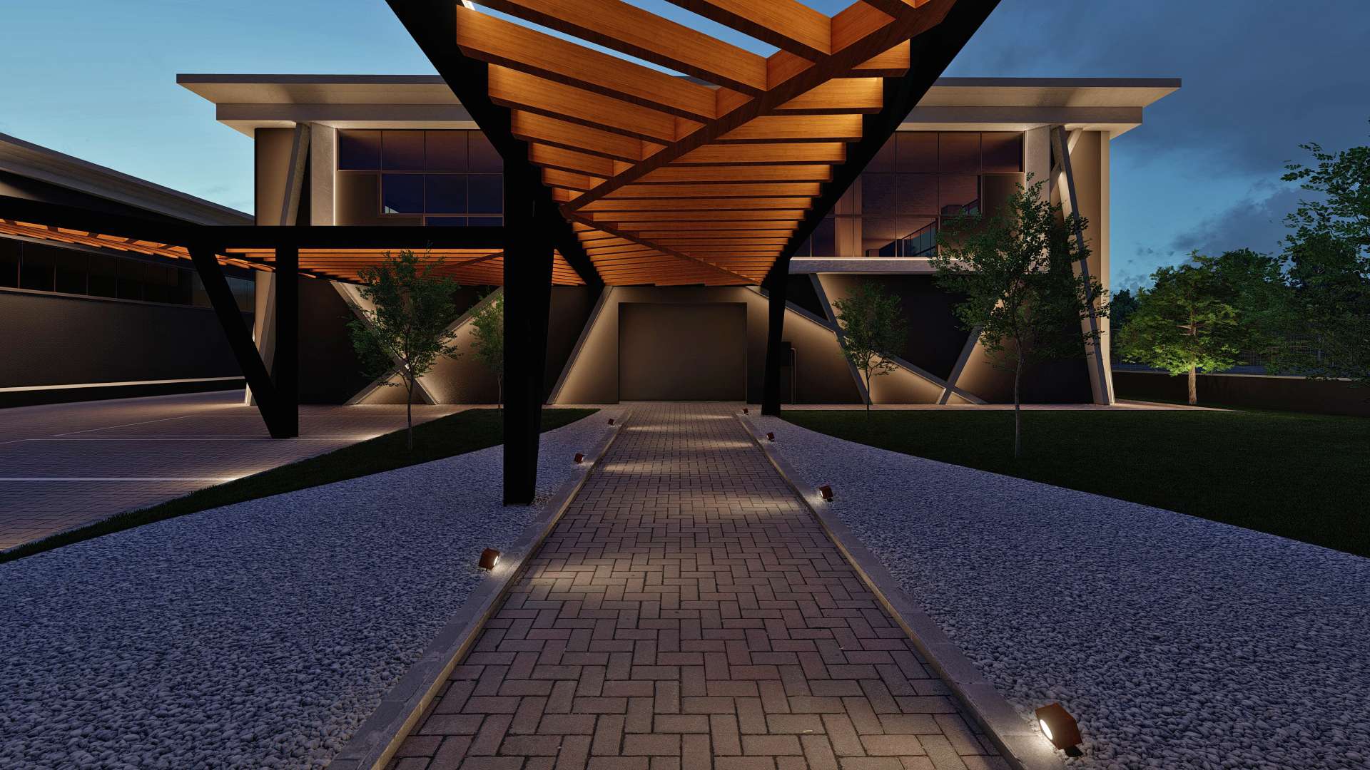 Illuminazione esterni edificio #90